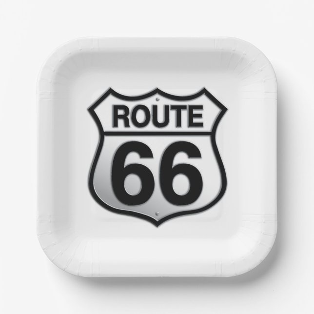 Route 66 paper plate (Front)