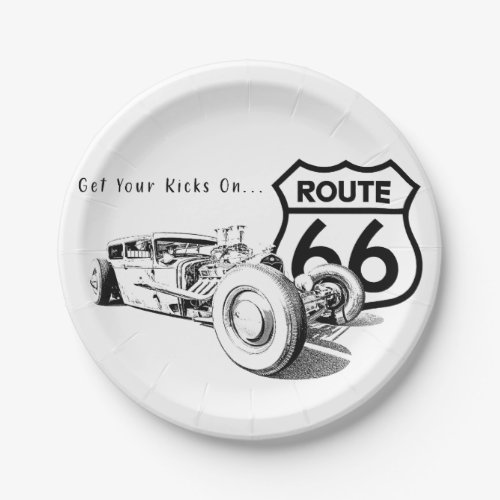 Route 66 Paper Plate