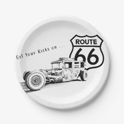 Route 66 Paper Plate