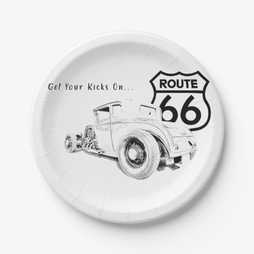 Route 66 Paper Plate