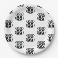Route 66 paper plate small sign.