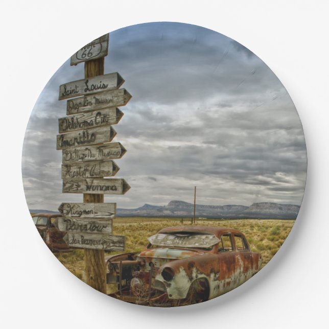 route 66 paper plates (Front)