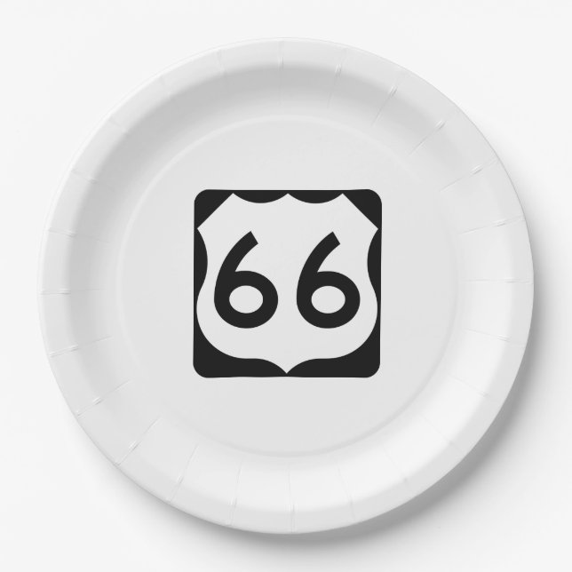 Route 66 paper plates (Front)