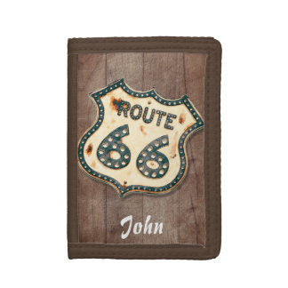 Route 66 personalized trifold wallet