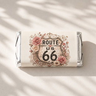 Route 66 Pink Floral Road Trip Favor Chocolates