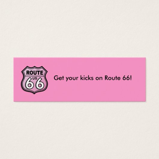 Route 66 Pink Personal Cards (Front)
