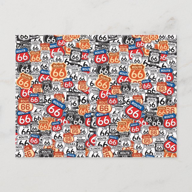 Route 66 postcard (Front)