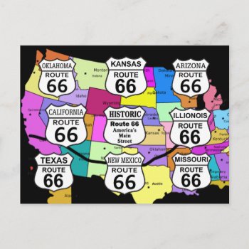 Route 66 Postcard by ImpressImages at Zazzle