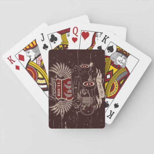 Route 66 Retro Vintage  Playing Cards
