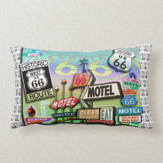 ROUTE 66 Reversible Lumbar PILLOWS by PopArtDiva