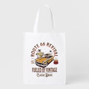 ROUTE 66 REVIVAL - FUELED BY VINTAGE - BEL AIR GROCERY BAG