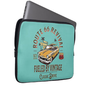 ROUTE 66 REVIVAL - FUELED BY VINTAGE - BEL AIR LAPTOP SLEEVE
