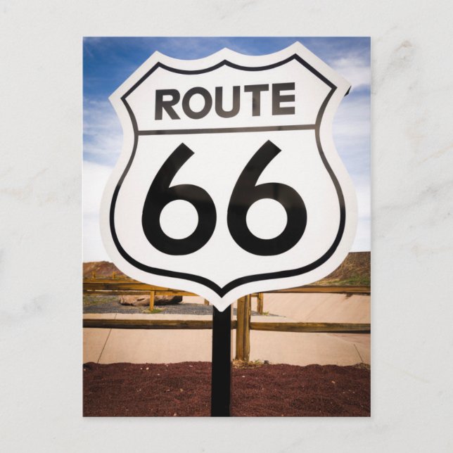 Route 66 road sign, Arizona Postcard (Front)