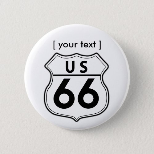 Route 66 Road Sign Button