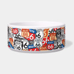 Route 66 Road Signs Bowl<br><div class="desc">Route 66 Road Signs</div>