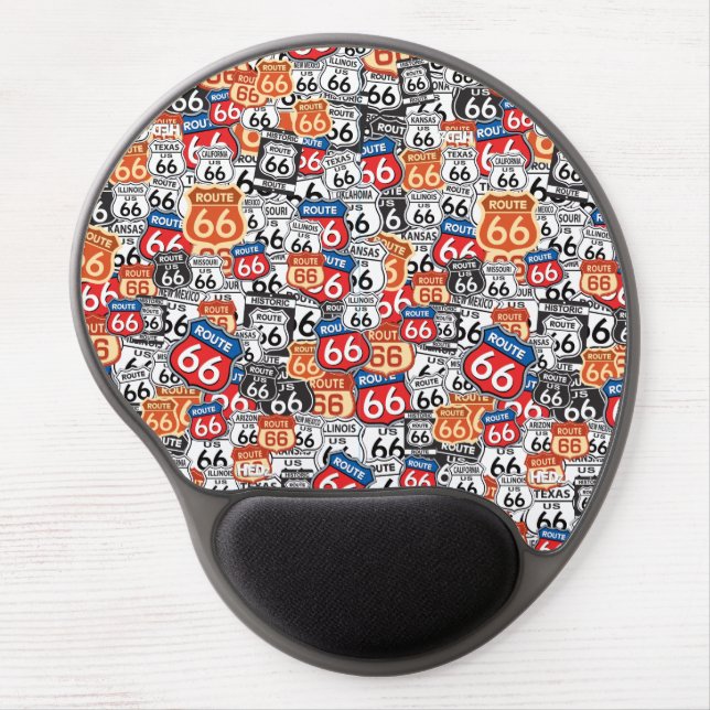 Route 66 Road Signs Gel Mouse Pad (Front)