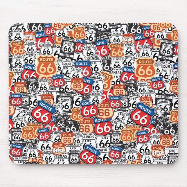 Route 66 Road Signs Mouse Pad (Front)