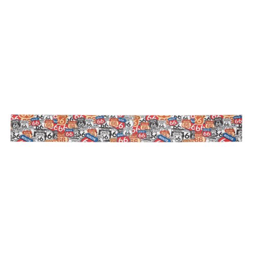 Route 66 Road Signs Satin Ribbon