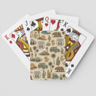 Route 66 Road Trip Lucky Hand Poker Cards