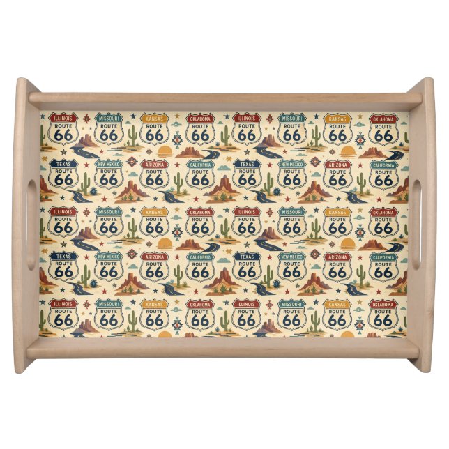 route 66 Roadside Entertaining Decor Serving Tray (Front)
