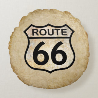 Route 66 round pillow