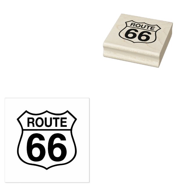 Route 66 rubber stamp (Stamped)