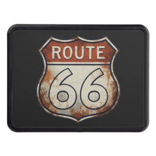 Route 66 Rusty Road Sign Hitch Cover
