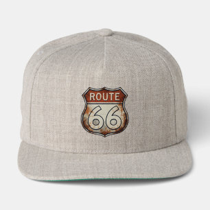 Route 66 Rusty Road Sign Snap Back Hat
