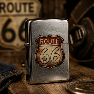 Route 66 Rusty Road Sign Zippo Lighter