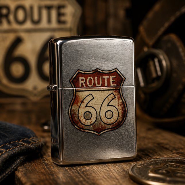 Route 66 Rusty Road Sign Zippo Lighter (Creator Uploaded)