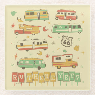 Route 66 RV There Yet Glass Coaster