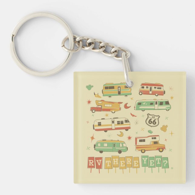 Route 66 RV There Yet Keychain (Front)