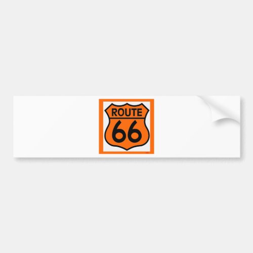 route 66 safety orange Customize this Bumper Sticker