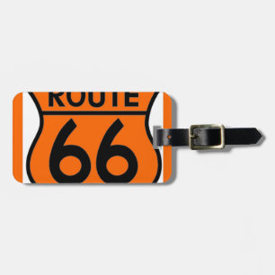 route 66 safety orange Customize this! Luggage Tag