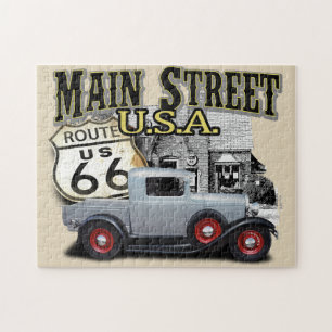 Route 66 Service Scene Jigsaw Puzzle