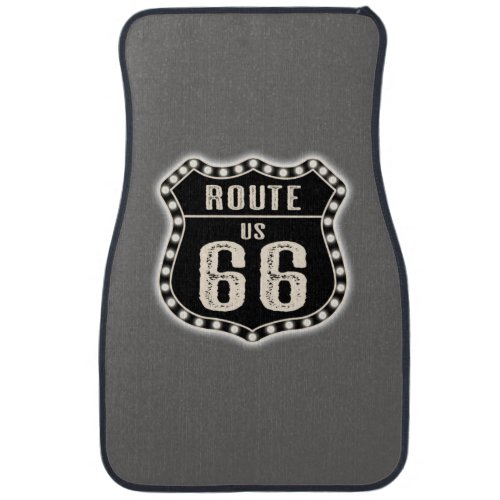 Route 66 Sign Americana Car Floor Mat