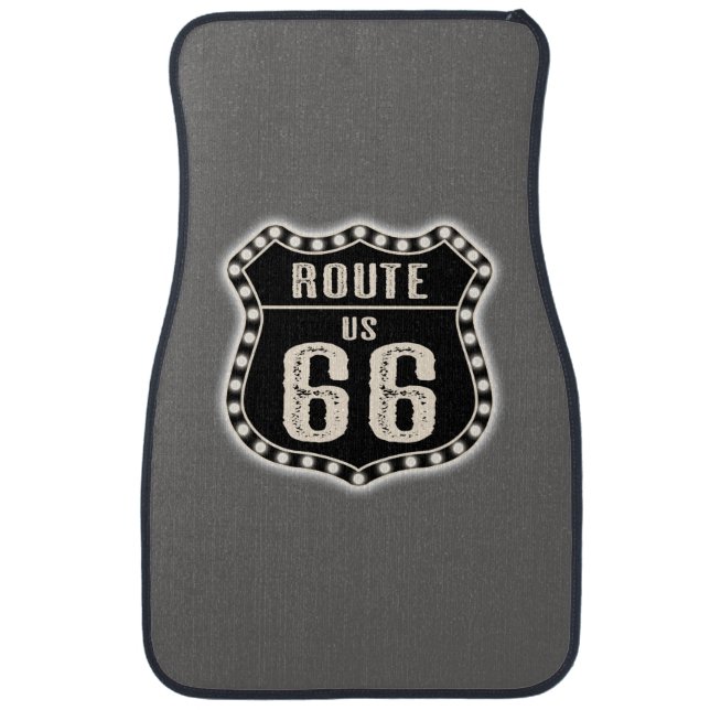 Route 66 Sign Americana Car Floor Mat (Front)