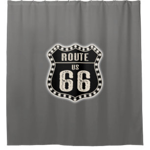 Route 66 Sign Americana Shower Curtain