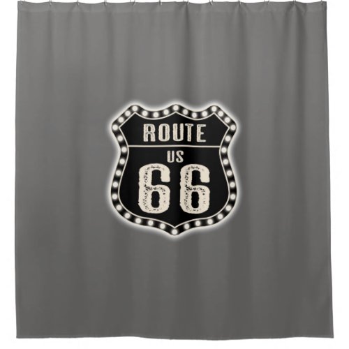 Route 66 Sign Americana Shower Curtain