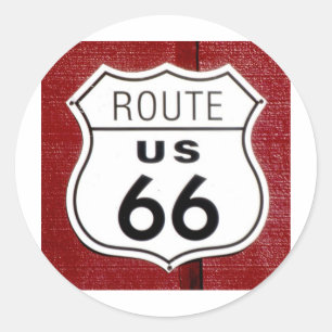 Route 66 Sign Classic Round Sticker