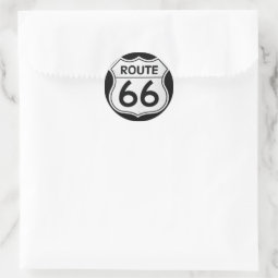 Route 66 sign classic round sticker | Zazzle