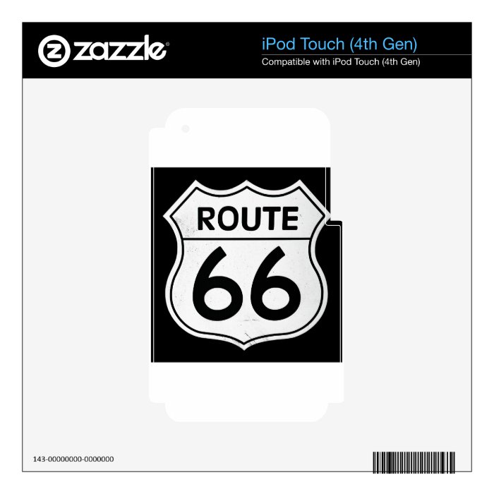 Route 66 sign decals for iPod touch 4G