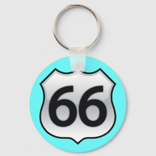 ROUTE 66 SIGN KEYCHAIN