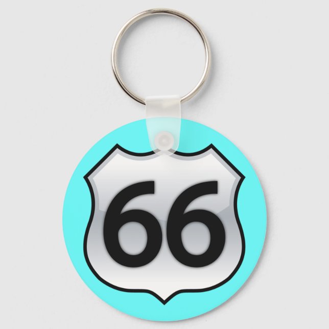 ROUTE 66 SIGN KEYCHAIN (Front)