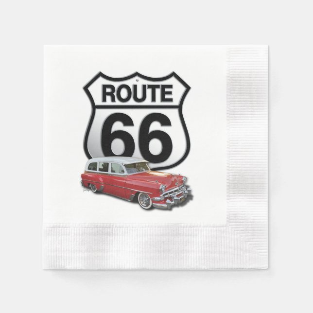 Route 66 Sign Napkins (Front)