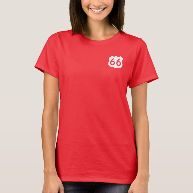 Route 66 Sign - New Style T-Shirt (Front)