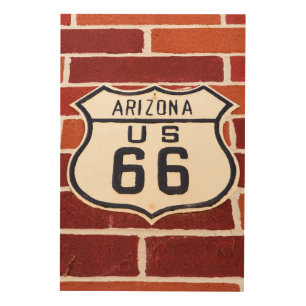 Route 66 Sign On Brick