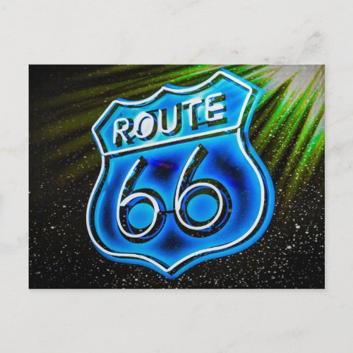Route 66 sign postcard