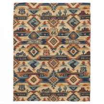 Route 66 Southwest Motorcycle Tapestry