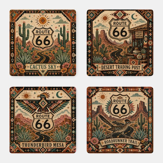 Route 66 Southwestern Desert Coaster Set (Set)